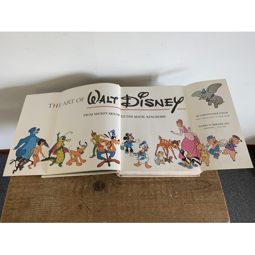 62 - First edition 1973 'The Art of Walt Disney' by Christopher Finch, applied raised Mickey Mouse to fro... 