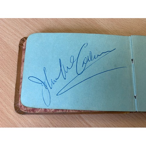 291 - A 1960 autograph book, signatures include Richard Attenborough, Herbert Lom, Googie Withers, Petula ... 