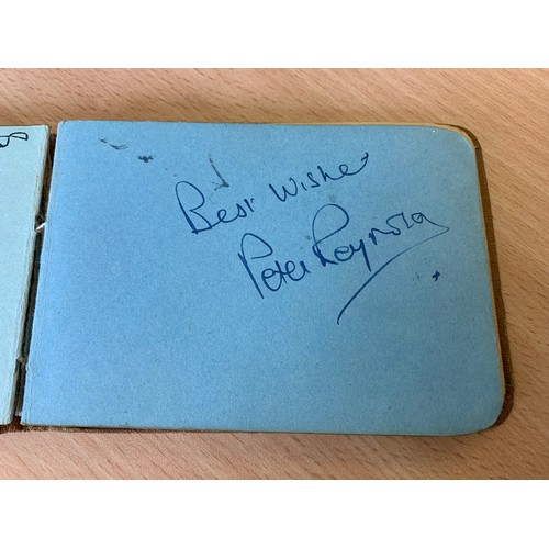 291 - A 1960 autograph book, signatures include Richard Attenborough, Herbert Lom, Googie Withers, Petula ... 