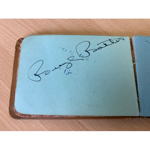 291 - A 1960 autograph book, signatures include Richard Attenborough, Herbert Lom, Googie Withers, Petula ... 