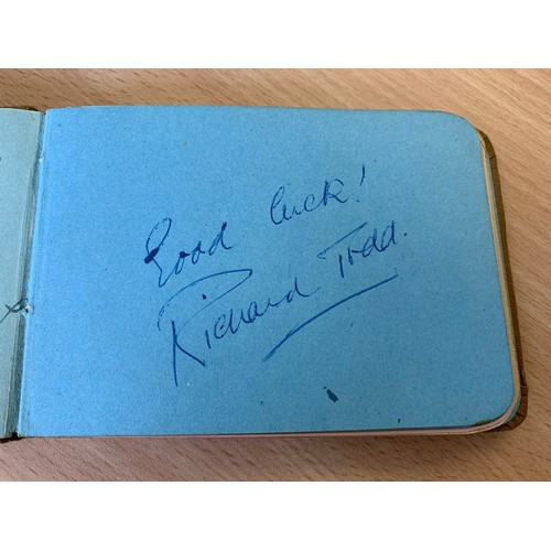 291 - A 1960 autograph book, signatures include Richard Attenborough, Herbert Lom, Googie Withers, Petula ... 