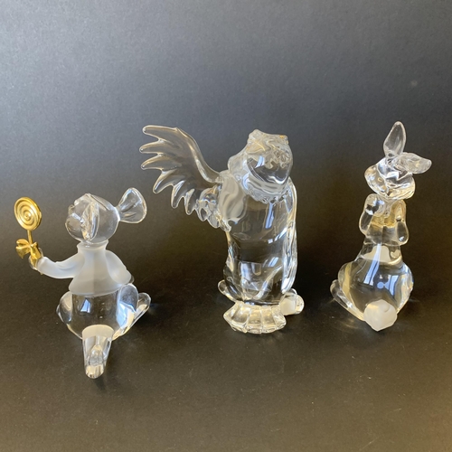 191 - Five vintage Lennox Crystal animal themed figurines including two Disney issues owl and bear, all wi... 