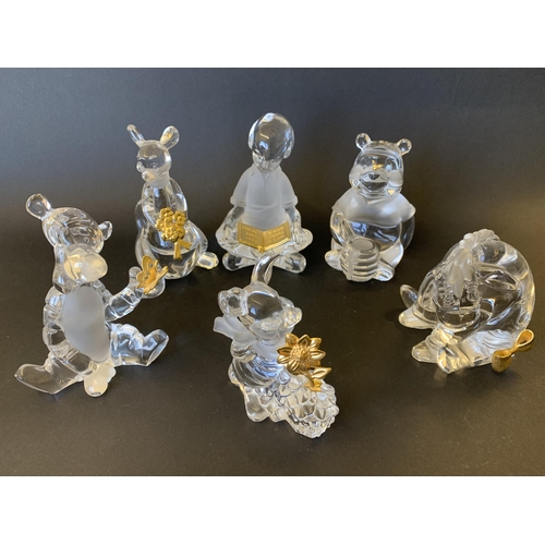 192 - Six vintage Lennox Crystal Disney figurines, all with gilded embellishments and three with certifica... 