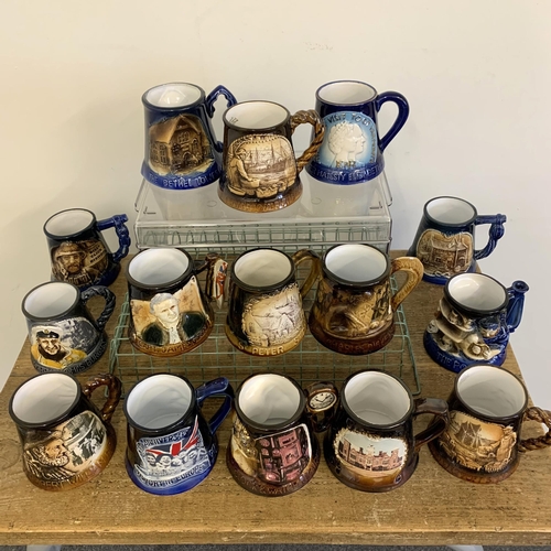 197 - Fifteen limited edition boxed Great Yarmouth pottery mugs including VE Day 126/500, Sheringham Lifeb... 