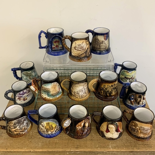 197 - Fifteen limited edition boxed Great Yarmouth pottery mugs including VE Day 126/500, Sheringham Lifeb... 