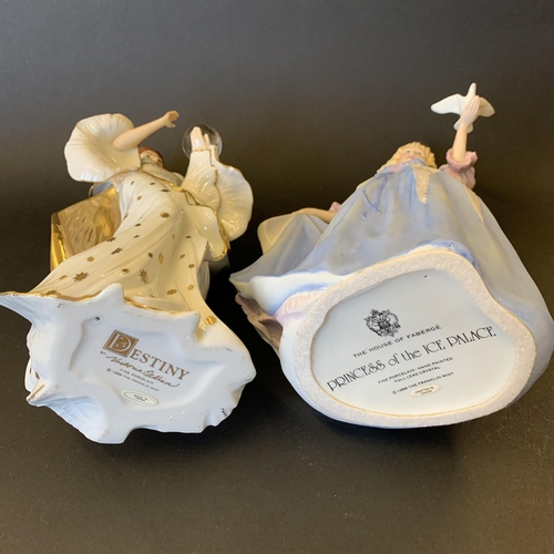 202 - Franklin Mint c1988 'The House of Faberge Princess of the Ice Palace' porcelain figurine, 10 3/4