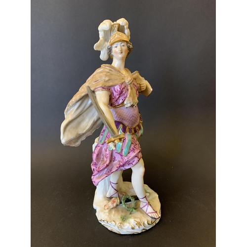 204 - A 19th Century porcelain figurine of possibly Diana the Huntress, 11