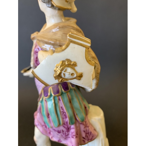 204 - A 19th Century porcelain figurine of possibly Diana the Huntress, 11