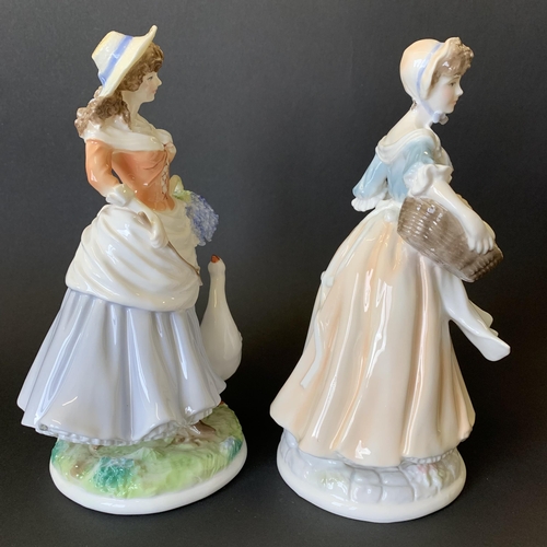 37 - Two vintage Royal Worcester Pastoral Collection limited edition porcelain figurines, 'Bakers Wife' 2... 