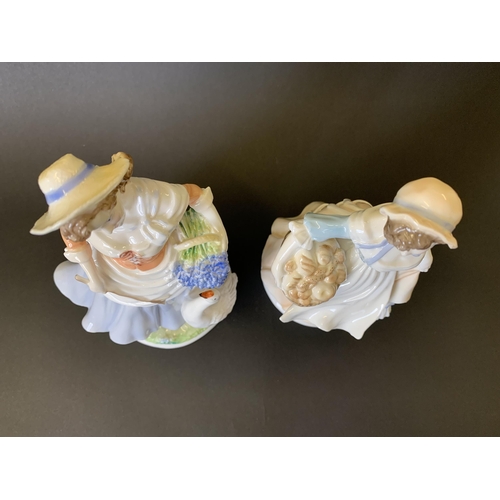 37 - Two vintage Royal Worcester Pastoral Collection limited edition porcelain figurines, 'Bakers Wife' 2... 