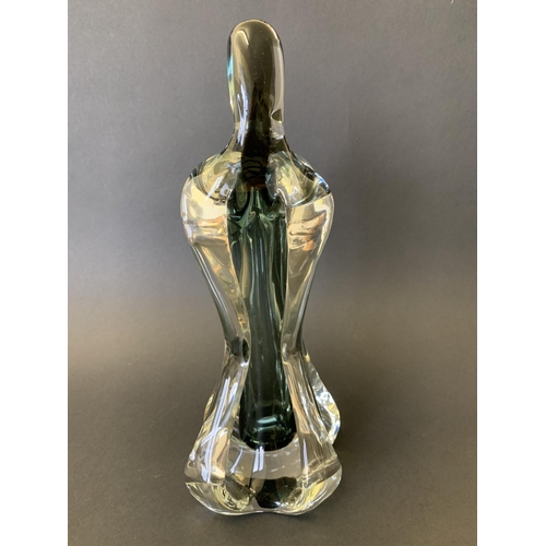 6 - A vintage glass vase, approx. 10 1/2