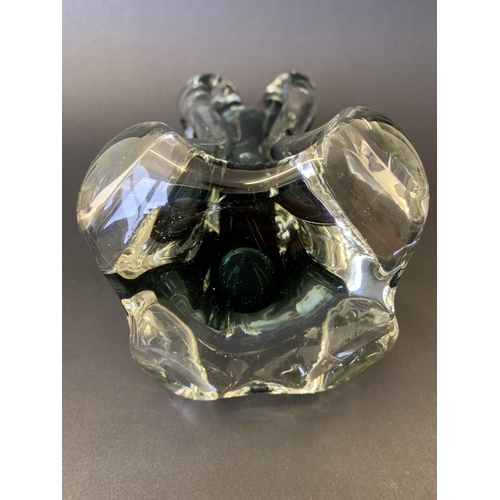 6 - A vintage glass vase, approx. 10 1/2