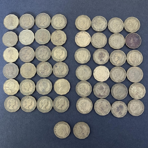 411 - A collection of three pence's dating from late 1930's to early 60's, includes a scarce 1946 and 1949... 