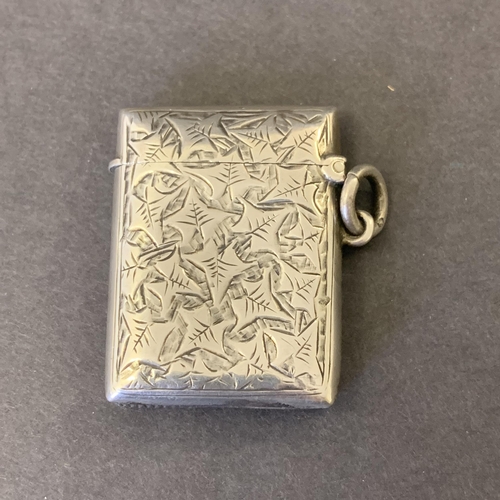 137 - A hallmarked silver vesta case, weight approx. 17g