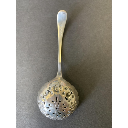 146 - A Victorian hallmarked silver sifter ladle, Birmingham 1898, Haseler Brothers, approx. 5