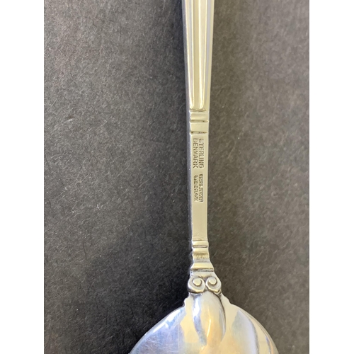 151 - Georg Jensen sterling silver long handle spoon, acorn pattern, 7