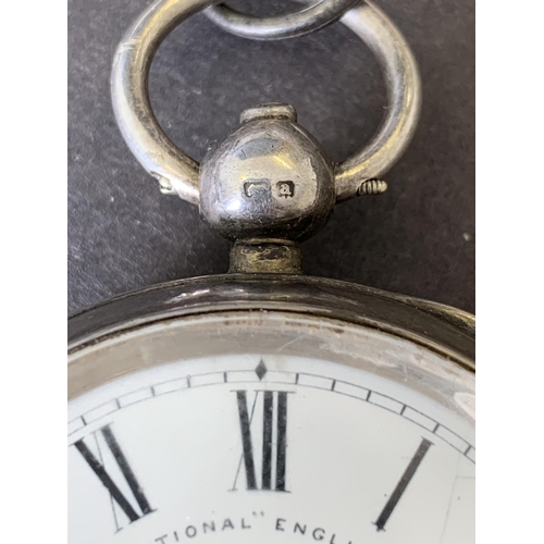 178 - An antique silver Kendal & Dent pocket watch, 52mm dia, comes with two keys, (one hand has been repl... 