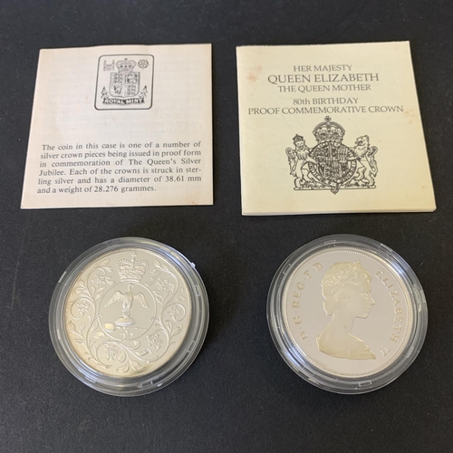 179 - Four cased silver commemorative proof coins, February 1977, November 1972, 1980 and 1981, all in ori... 