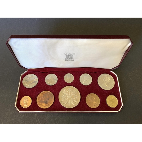 192 - A cased 1953 QEII proof Coronation coin set, comes with outer cardboard case