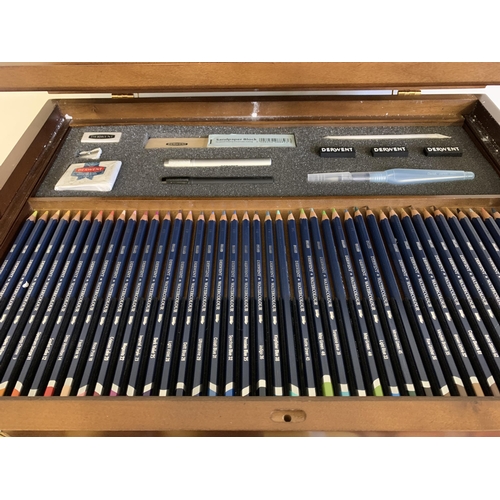 253 - The Majestic Derwent limited edition art set of pencils, chalks etc, this numbered 427/500, the box ... 