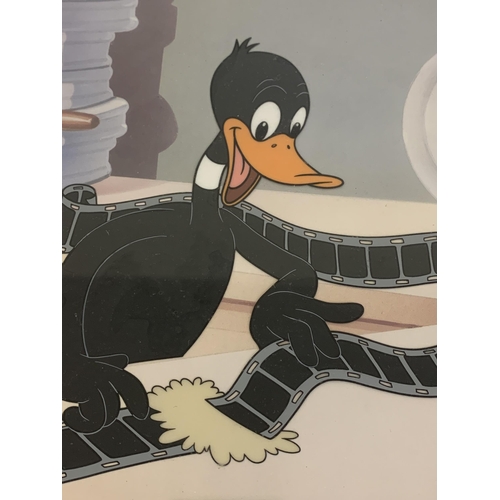 354 - A framed and glazed limited edition Daffy Duck sericel, from the Tex Avery Masters Collection, Hand ... 