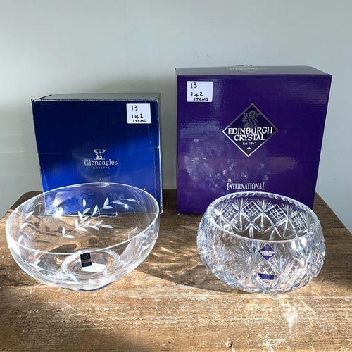 399 - A boxed Edinburgh crystal 'Alexandra' bowl plus a Gleneagles crystal bowl