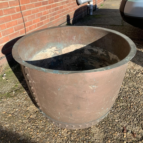 426 - A late 18th/early 19th Century laundry copper copper with original brass tap, 50 gallon, 23