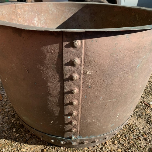 426 - A late 18th/early 19th Century laundry copper copper with original brass tap, 50 gallon, 23