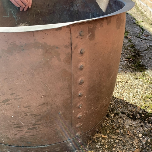 426 - A late 18th/early 19th Century laundry copper copper with original brass tap, 50 gallon, 23