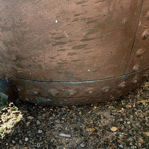 426 - A late 18th/early 19th Century laundry copper copper with original brass tap, 50 gallon, 23