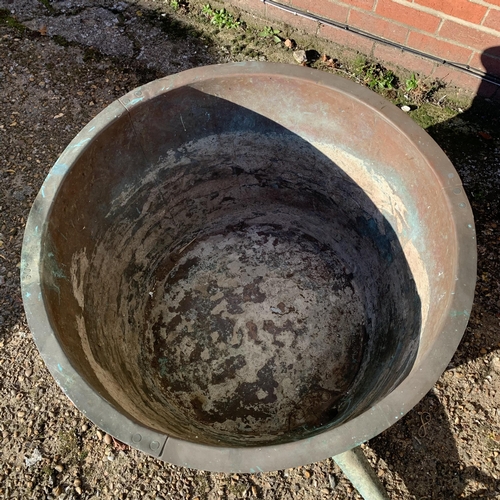 426 - A late 18th/early 19th Century laundry copper copper with original brass tap, 50 gallon, 23