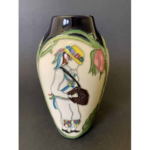 81 - Moorcroft limited edition 'Thaxted Morris Dancers' pattern vase by Kerry Goodwin, numbered 76/500 an... 