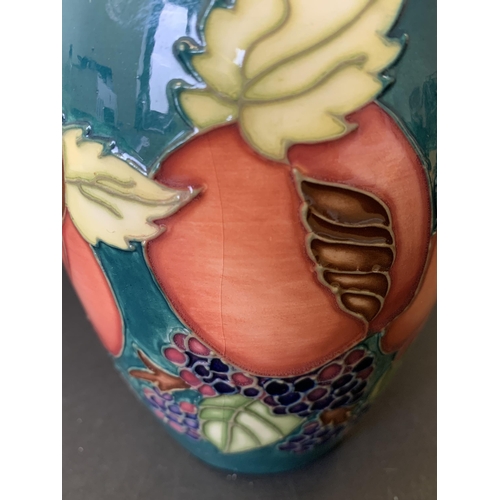 84 - Moorcroft 'Peach and Raspberry' pattern vase, approx. 5 1/4