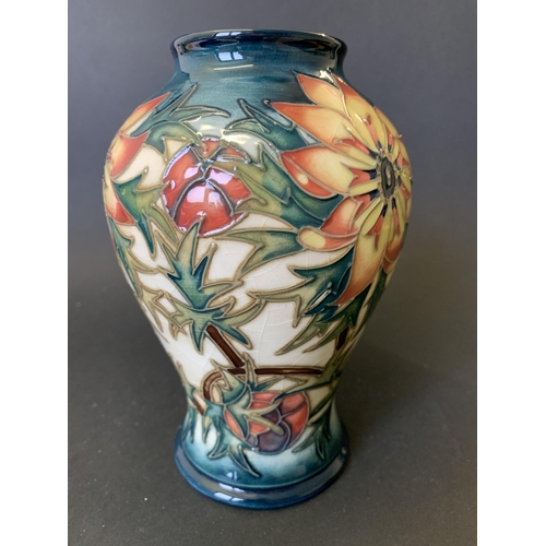 85 - Moorcroft 'Spike' pattern vase by Rachel Bishop, approx. 6