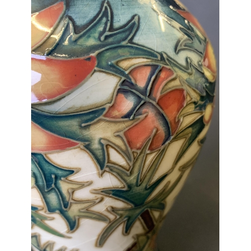 85 - Moorcroft 'Spike' pattern vase by Rachel Bishop, approx. 6