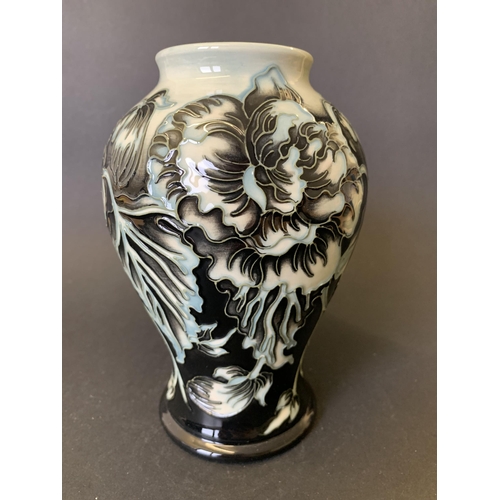 87 - Moorcroft unidentified pattern trial vase marked 'Des Trial 3-6-04' to base, approx. 6 1/4