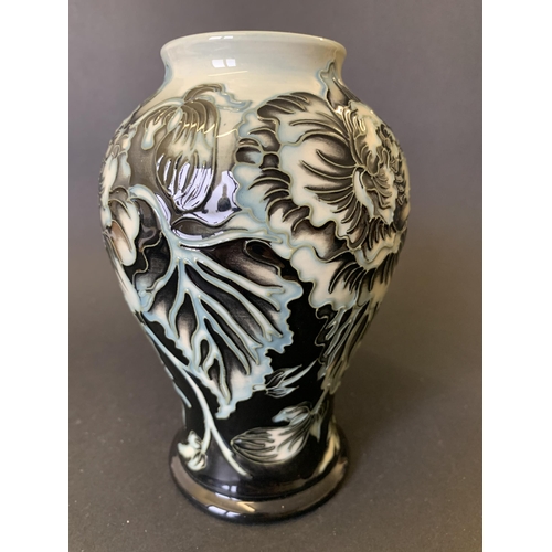 87 - Moorcroft unidentified pattern trial vase marked 'Des Trial 3-6-04' to base, approx. 6 1/4