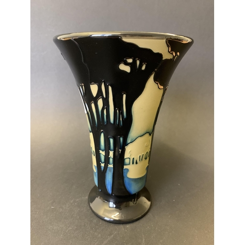 88 - Moorcroft limited edition 'Moonlight Through Tears' pattern vase by Emma Bossons, marked 92/200 and ... 