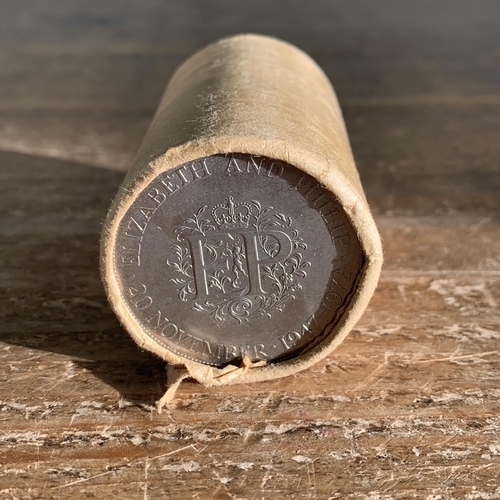 176 - Approx. 160 commemorative crowns, some cased including a roll of 1972 Elizabeth and Phillip