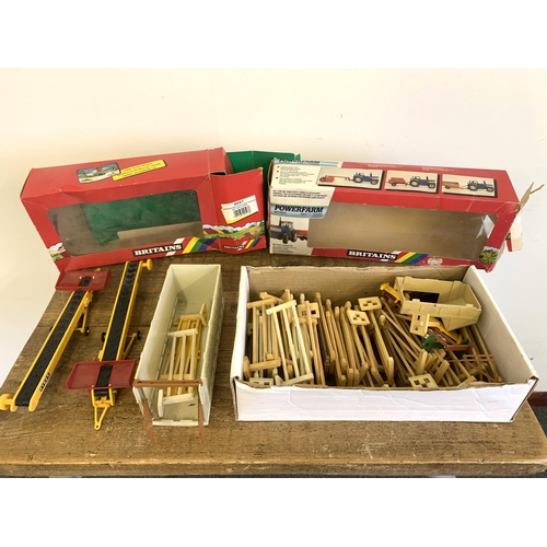 229 - An empty Britains box, another with mis-matched contents and a box of early 1970's Britains farm rai... 