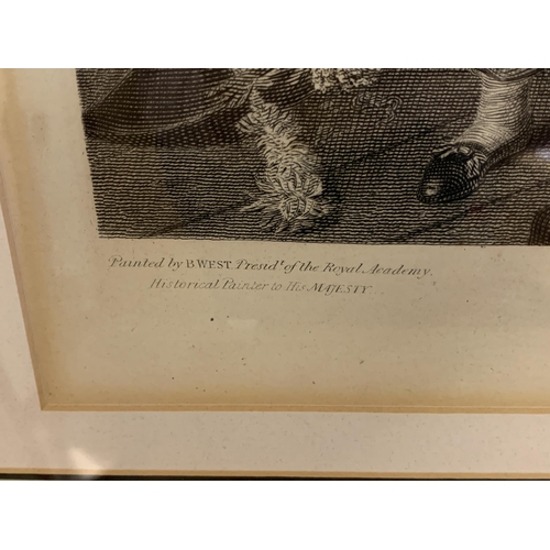 330 - A large framed and glazed engraving 'The Death of Lord Viscount Nelson K.B.', published 1811, 25