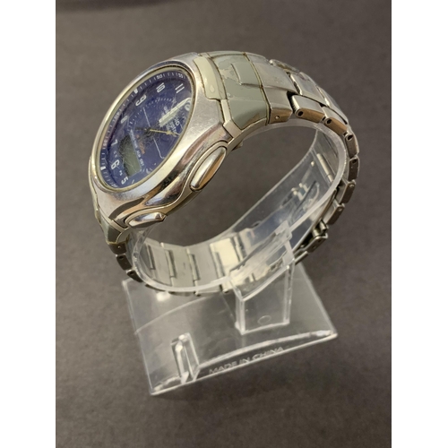 343 - A Casio WVA-430U Wave Ceptor Tough Solar wristwatch, 43mm dia (crystal scratched, worn condition)