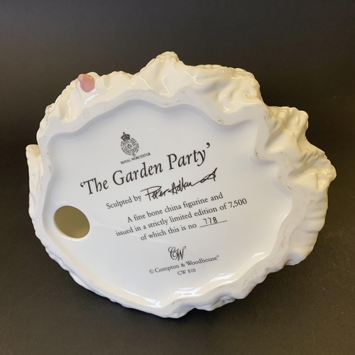 354 - A Royal Worcester 'The Garden Party' limited edition figurine, this numbered 778/7500, 10 1/4