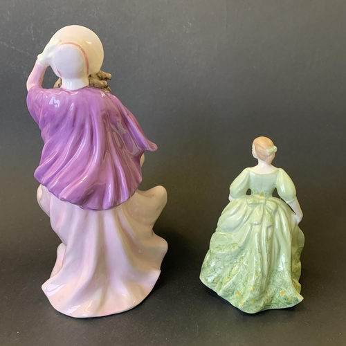 355 - Two Coalport figurines, 'Ladies of Fashion Colleen', 8 1/4