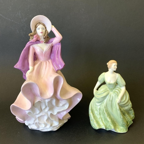 355 - Two Coalport figurines, 'Ladies of Fashion Colleen', 8 1/4