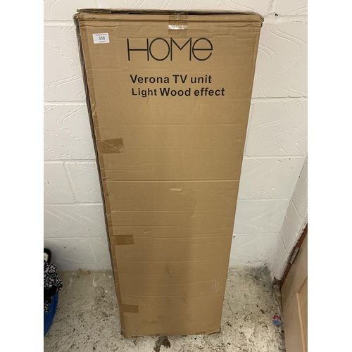 358 - A boxed Home Verona TV unit, still in carboard packaging