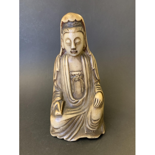 381 - A vintage carved stone Buddha figurine, approx. 7