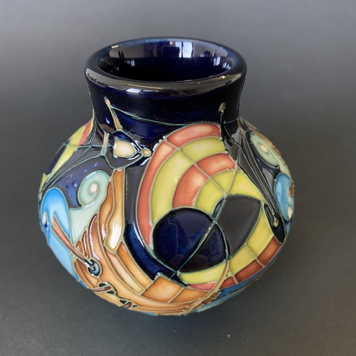 4 - A Moorcroft Trial vase in the 'Three Ships' pattern, dated 11.4.06 to base, just over 3