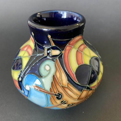 4 - A Moorcroft Trial vase in the 'Three Ships' pattern, dated 11.4.06 to base, just over 3