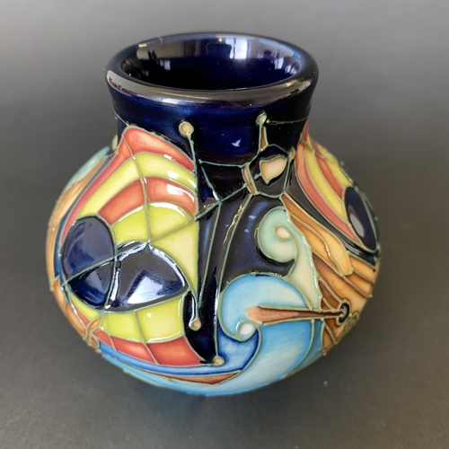 4 - A Moorcroft Trial vase in the 'Three Ships' pattern, dated 11.4.06 to base, just over 3